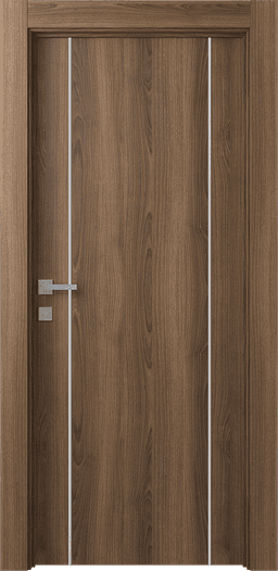 OPTIMA 2U PECAN NUTWOOD SWING DOORS BELLDINNI MODERN INTERIOR DOOR - 1