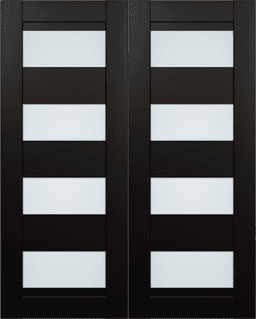 DELLA VETRO BLACK MATTE DOUBLE BI-FOLD BELLDINNI MODERN INTERIOR DOOR - 2