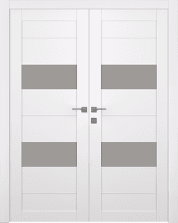 BERTA VETRO SNOW WHITE DOUBLE BELLDINNI MODERN INTERIOR DOOR - 1