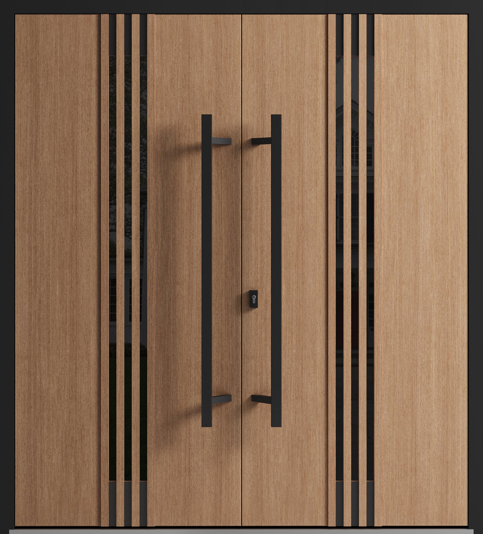 Double metal-aluminum modern exterior door Ronex 1055