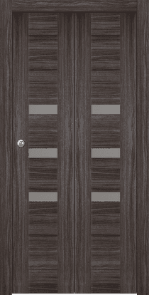 DORA VETRO GRAY OAK BI-FOLD BELLDINNI MODERN INTERIOR DOOR - 1