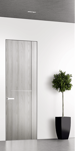 AVON 01 1H RIBEIRA ASH DOUBLE INVISIBLE METAL FRAME BELLDINNI MODERN INTERIOR DOOR - 1