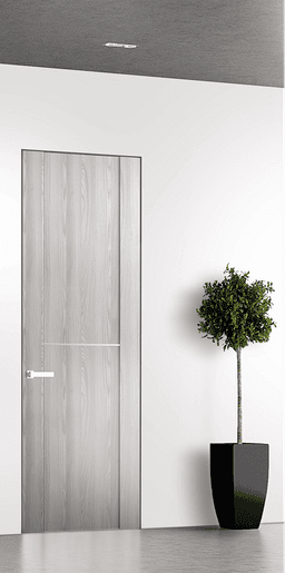 AVON 01 1H RIBEIRA ASH DOUBLE INVISIBLE METAL FRAME BELLDINNI MODERN INTERIOR DOOR - 1