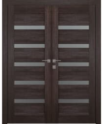 AVON 07-04 VETRO VERALINGA OAK DOUBLE BELLDINNI MODERN INTERIOR DOOR - 1