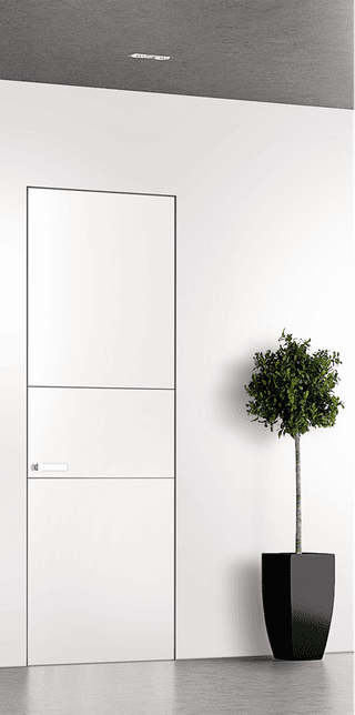 SMART PRO 2H POLAR WHITE INVISIBLE METAL FRAME BELLDINNI MODERN INTERIOR DOOR