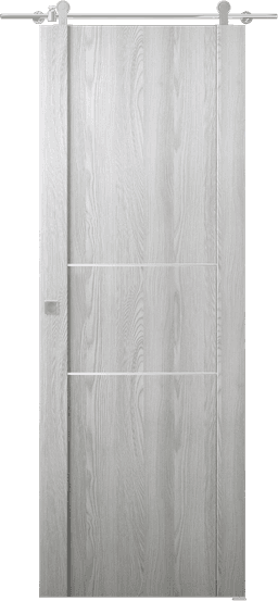 AVON 01 2H RIBEIRA ASH DOUBLE BARN BELLDINNI MODERN INTERIOR DOOR - 1