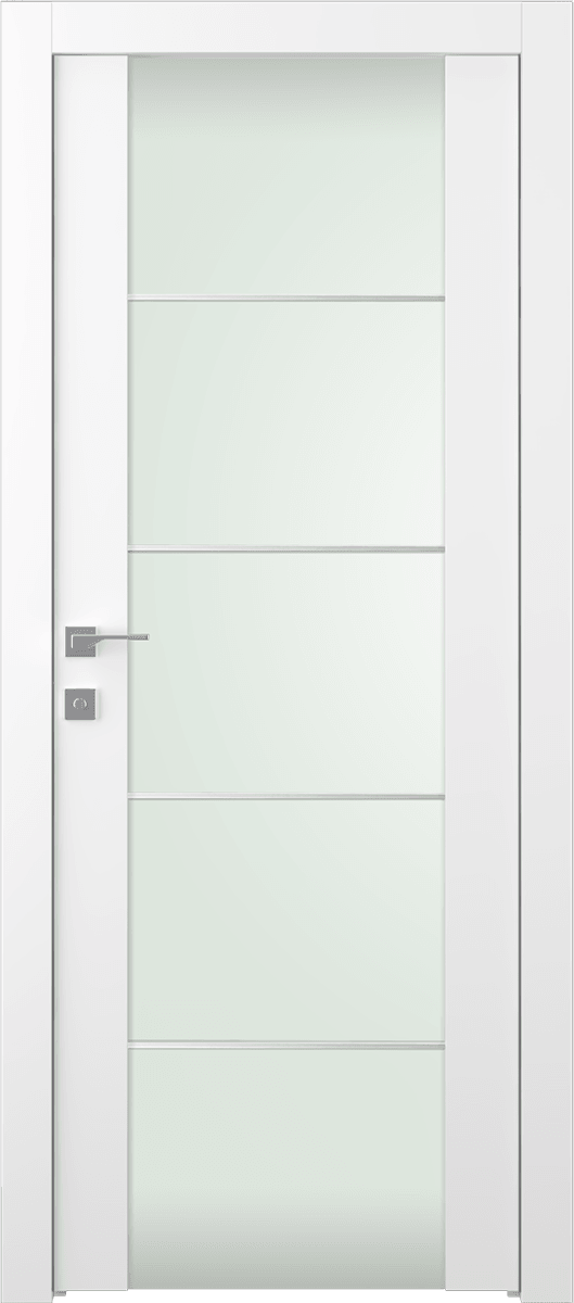 SMART PRO H3G 4H VETRO POLAR WHITE SWING BELLDINNI MODERN INTERIOR DOOR