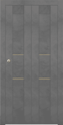 AVON 07 3H GOLD DARK URBAN DOUBLE BI-FOLD BELLDINNI MODERN INTERIOR DOOR - 1