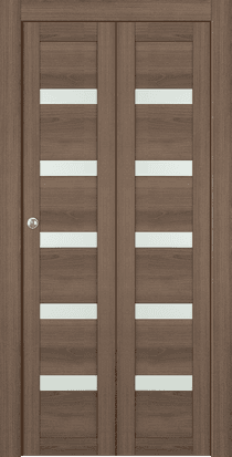 AVON 07-04 VETRO PECAN NUTWOOD BI-FOLD DOORS BELLDINNI MODERN INTERIOR DOOR - 1