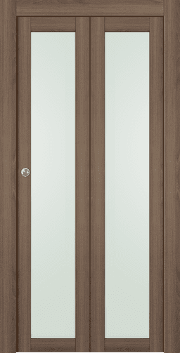 AVON 207 VETRO PECAN NUTWOOD BI-FOLD DOORS BELLDINNI MODERN INTERIOR DOOR - 1