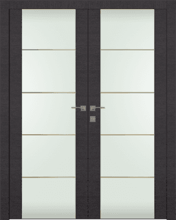 AVANTI 202 4H GOLD STRIPS VETRO BLACK APRICOT CLOSET DOORS BELLDINNI MODERN INTERIOR DOOR - 1