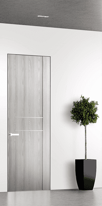 AVON 01 2HN RIBEIRA ASH INVISIBLE METAL FRAME BELLDINNI MODERN INTERIOR DOOR - 1