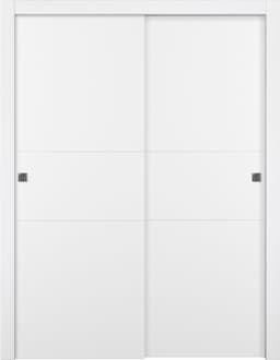 PALLADIO 2H BIANCO NOBLE BYPASS BELLDINNI MODERN INTERIOR DOOR - 1