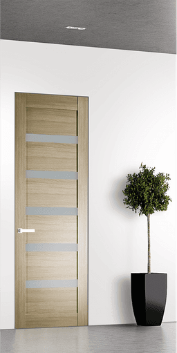 LEORA VETRO SHAMBOR DOUBLE INVISIBLE METAL FRAME BELLDINNI MODERN INTERIOR DOOR - 1