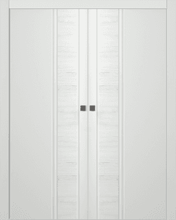 TWINWOOD 1 POLAR WHITE DOUBLE POCKET BELLDINNI MODERN INTERIOR DOOR - 1