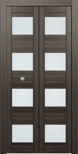 DELLA VETRO GRAY OAK BI-FOLD BELLDINNI MODERN INTERIOR DOOR - 1