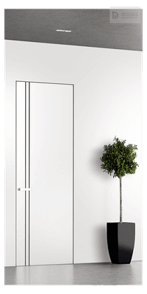 OPTIMA 2V BLACK SNOW WHITE INVISIBLE METAL FRAME BELLDINNI MODERN INTERIOR DOOR - 1