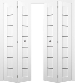 ALBA BIANCO NOBLE DOUBLE BI-FOLD BELLDINNI MODERN INTERIOR DOOR - 2
