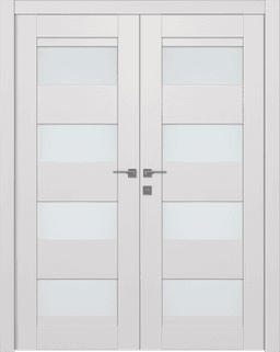 DELLA VETRO BIANCO NOBLE DOUBLE BELLDINNI MODERN INTERIOR DOOR - 1
