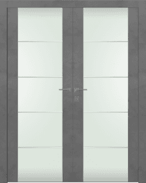 AVON 202 4H VETRO DARK URBAN DOUBLE BELLDINNI MODERN INTERIOR DOOR - 1