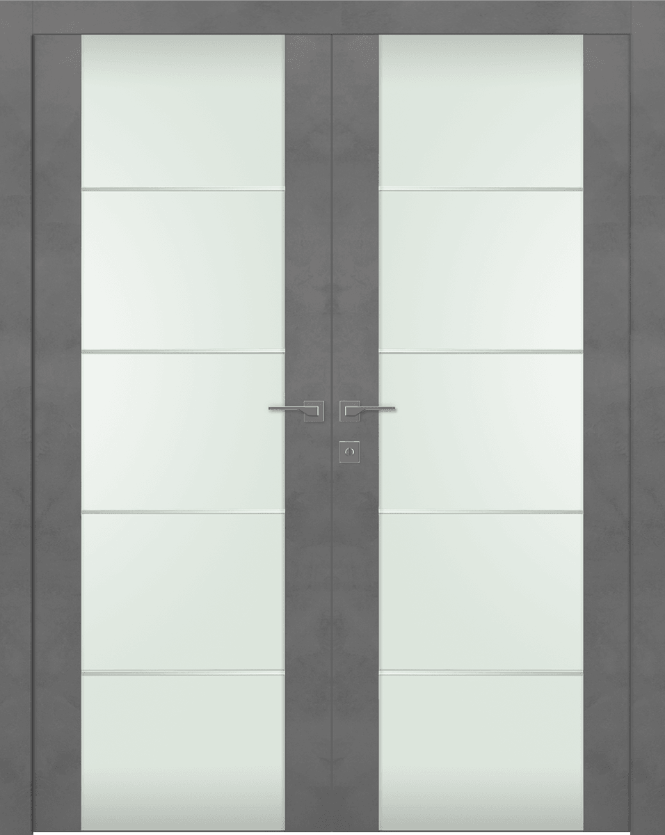 AVON 202 4H VETRO DARK URBAN DOUBLE BELLDINNI MODERN INTERIOR DOOR