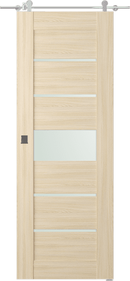 AVON 07-06 VETRO LOIRE ASH DOUBLE BARN DOORS BELLDINNI MODERN INTERIOR DOOR - 1