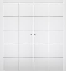PALLADIO 4H BIANCO NOBLE DOUBLE BI-FOLD BELLDINNI MODERN INTERIOR DOOR - 1