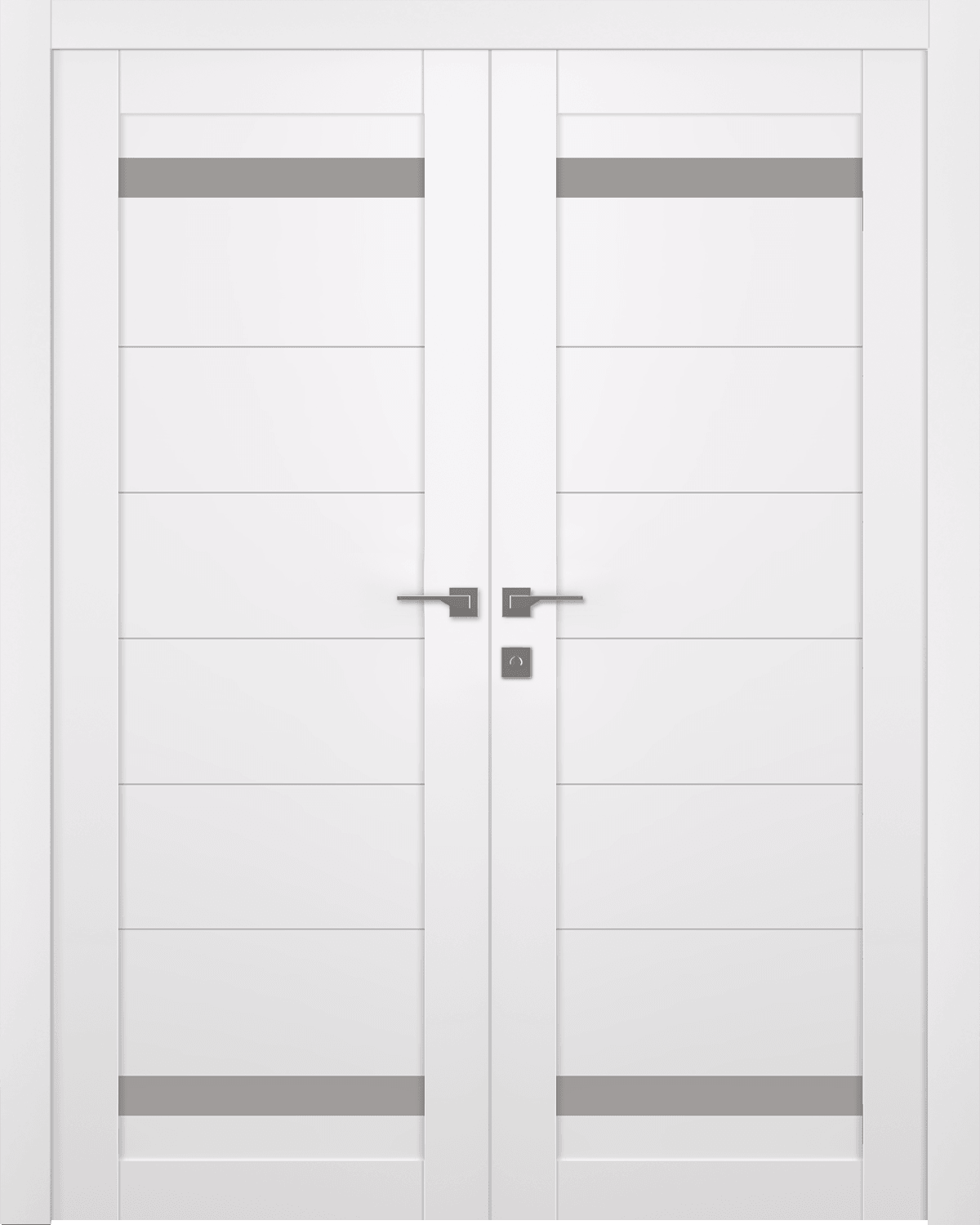 PERLA VETRO SNOW WHITE DOUBLE BELLDINNI MODERN INTERIOR DOOR