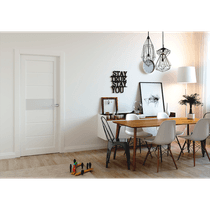 EDNA VETRO BIANCO NOBLE SWING BELLDINNI MODERN INTERIOR DOOR - 2
