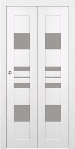 ROMI VETRO SNOW WHITE BI-FOLD BELLDINNI MODERN INTERIOR DOOR - 1