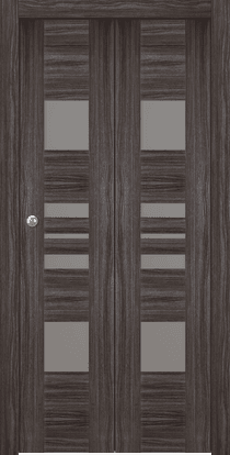 ROMI VETRO GRAY OAK BI-FOLD BELLDINNI MODERN INTERIOR DOOR - 1