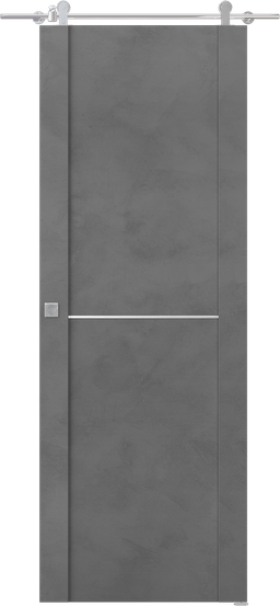 AVON 01 1H DARK URBAN DOUBLE BARN BELLDINNI MODERN INTERIOR DOOR - 1