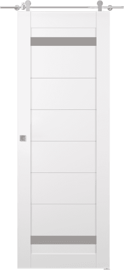 PERLA VETRO SNOW WHITE BARN BELLDINNI MODERN INTERIOR DOOR - 1