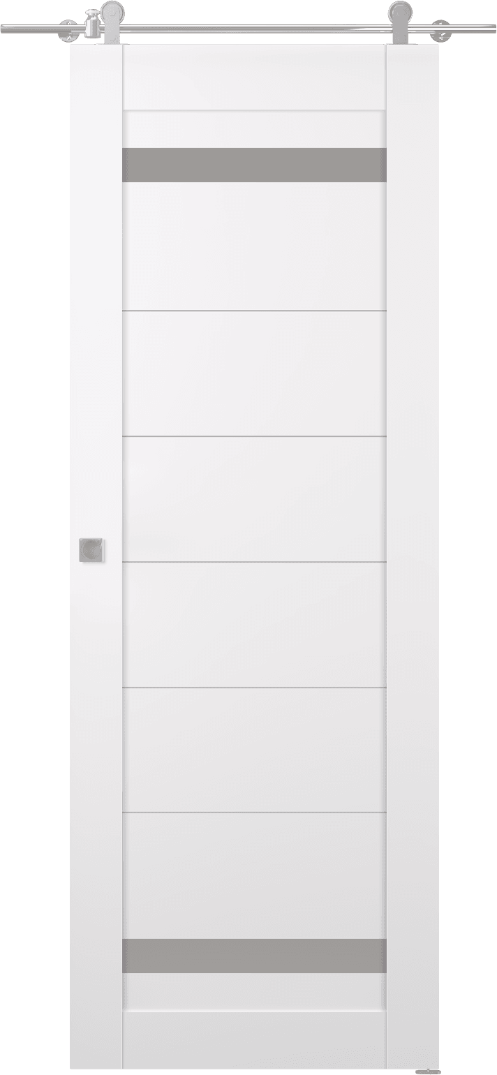 PERLA VETRO SNOW WHITE BARN BELLDINNI MODERN INTERIOR DOOR