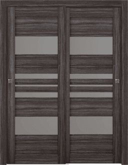 ROMI VETRO GRAY OAK BYPASS BELLDINNI MODERN INTERIOR DOOR - 1