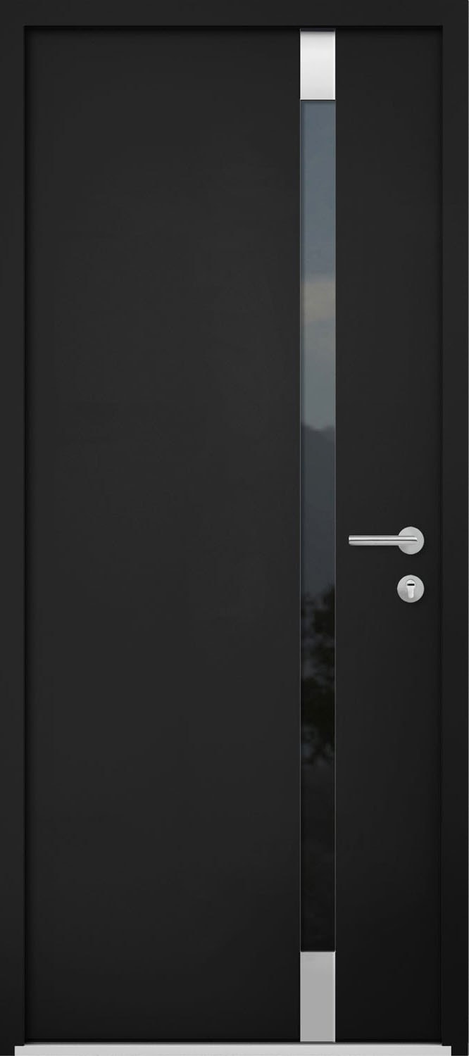Single metal-aluminum modern exterior door Cynex 6777 A
