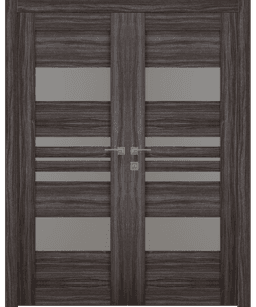 ROMI VETRO GRAY OAK DOUBLE BELLDINNI MODERN INTERIOR DOOR - 1