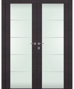 AVANTI 202 4H VETRO BLACK APRICOT DOUBLE BELLDINNI MODERN INTERIOR DOOR - 1