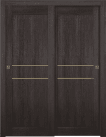 AVON 07 2HN GOLD VERALINGA OAK BYPASS BELLDINNI MODERN INTERIOR DOOR - 1