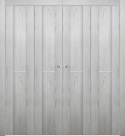 AVON 01 1H RIBEIRA ASH DOUBLE BI-FOLD BELLDINNI MODERN INTERIOR DOOR - 1