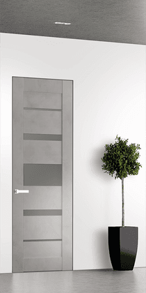 AVON 07-03 VETRO LIGHT URBAN INVISIBLE METAL FRAME BELLDINNI MODERN INTERIOR DOOR - 1