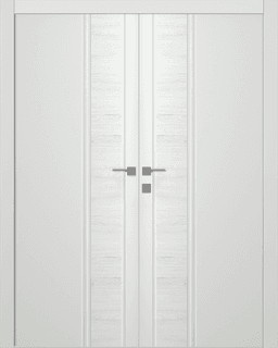 TWINWOOD 1 POLAR WHITE DOUBLE BELLDINNI MODERN INTERIOR DOOR - 1