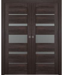 AVON 07-03 VETRO VERALINGA OAK DOUBLE POCKET BELLDINNI MODERN INTERIOR DOOR - 1
