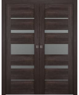 AVON 07-03 VETRO VERALINGA OAK DOUBLE POCKET BELLDINNI MODERN INTERIOR DOOR - 1