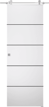 PALLADIO 4H BLACK BIANCO NOBLE BARN DOORS BELLDINNI MODERN INTERIOR DOOR - 1