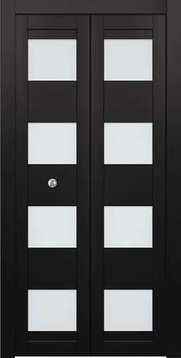 DELLA VETRO BLACK MATTE BI-FOLD BELLDINNI MODERN INTERIOR DOOR - 1