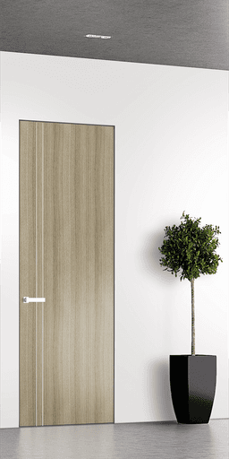 OPTIMA 2V SHAMBOR DOUBLE INVISIBLE METAL FRAME BELLDINNI MODERN INTERIOR DOOR - 1