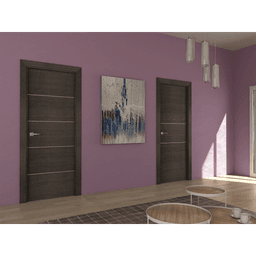 AVANTI 2H BLACK APRICOT SWING BELLDINNI MODERN INTERIOR DOOR - 3