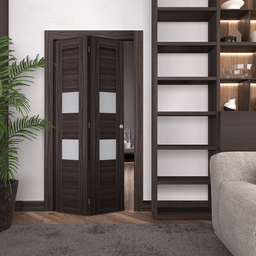 DESSA VETRO GRAY OAK BI-FOLD BELLDINNI MODERN INTERIOR DOOR - 2