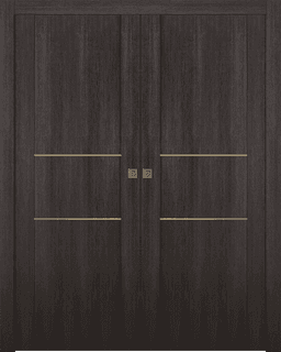 AVON 01 2H GOLD VERALINGA OAK DOUBLE POCKET DOORS BELLDINNI MODERN INTERIOR DOOR - 1